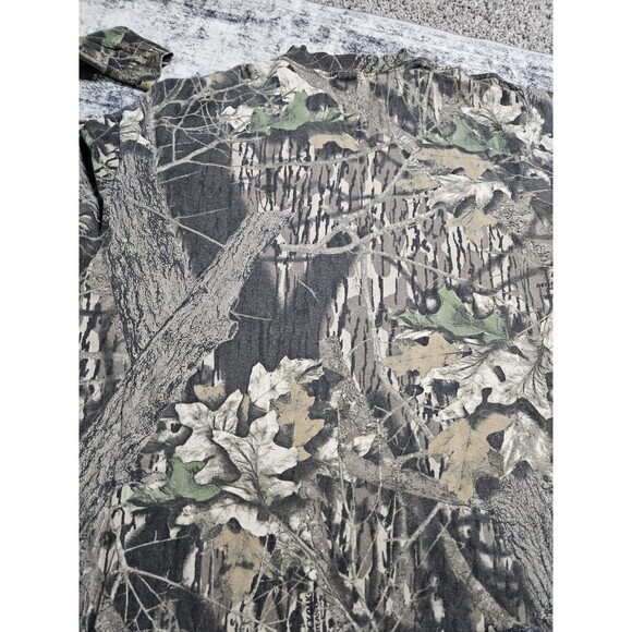 Vintage Jerzees outdoors Camo Long Sleeve Pocket Shirt SZ XXL USA Made Mossy Oak - Picture 8 of 8